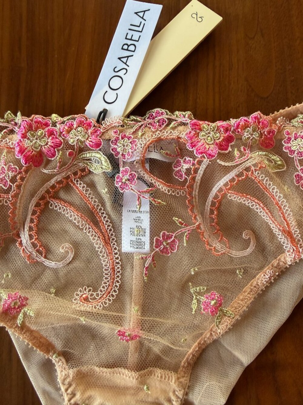 Cosabella Sanika Bikini panty Rani Pink small NWT - Picture 3 of 4